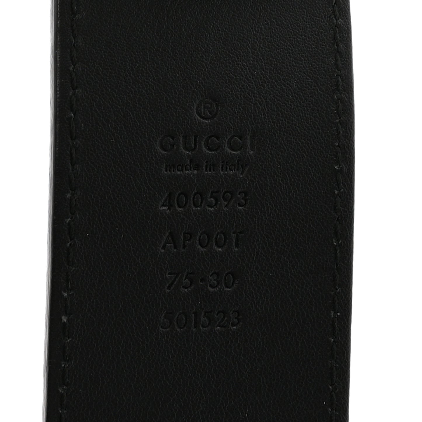 Calfskin Double G 40mm Belt 75 30 Black