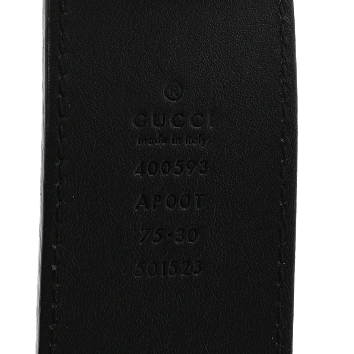 Gucci Calfskin Double G 40mm Belt 75 30 Black 5 of 5