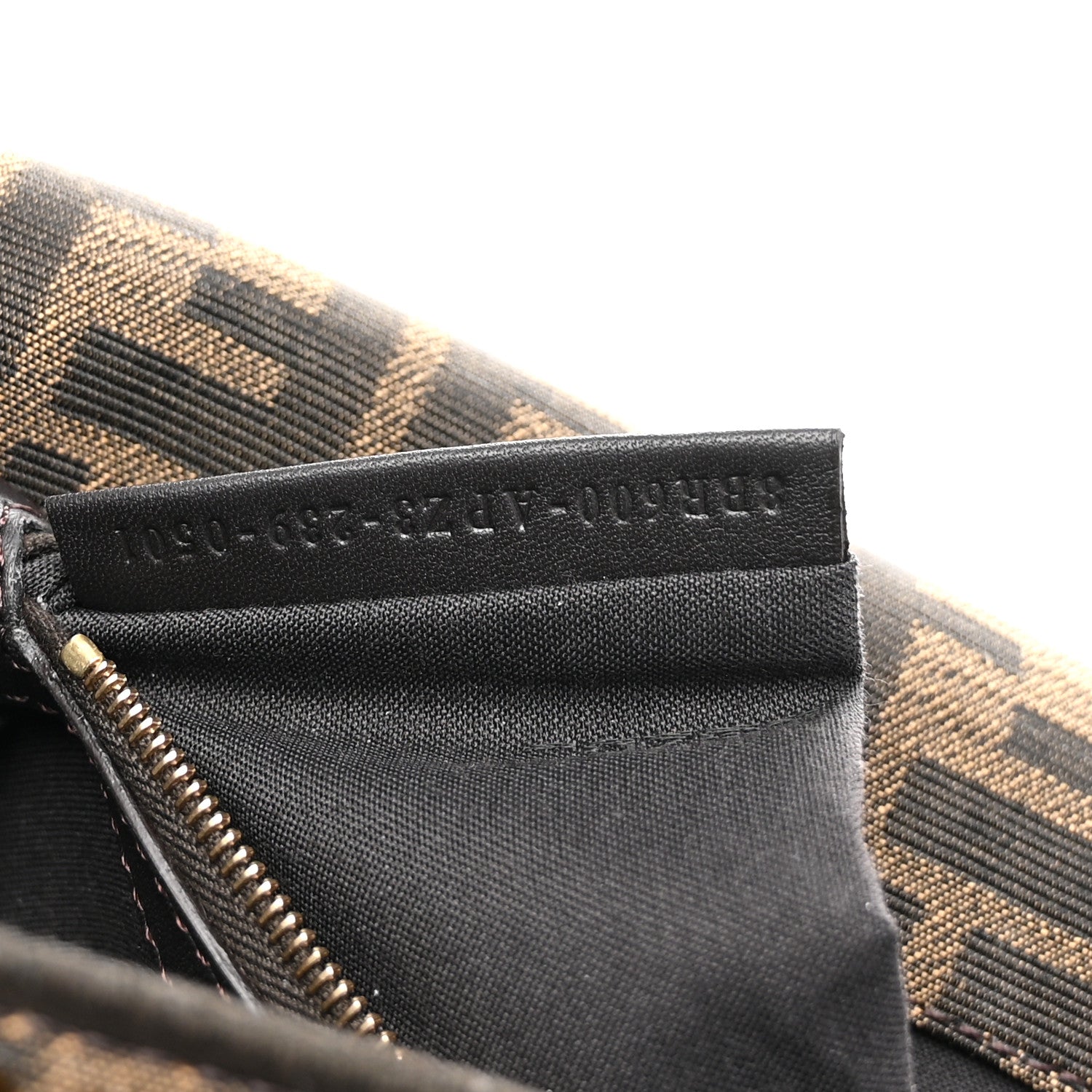 Fendi Fabric Jacquard Paillettes Vitello Seta FF 1974 Baguette Testa di Moro Real Ebano 7 of 12