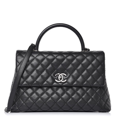 Chanel Caviar Quilted Medium Coco Handle Flap Black 1 of 9