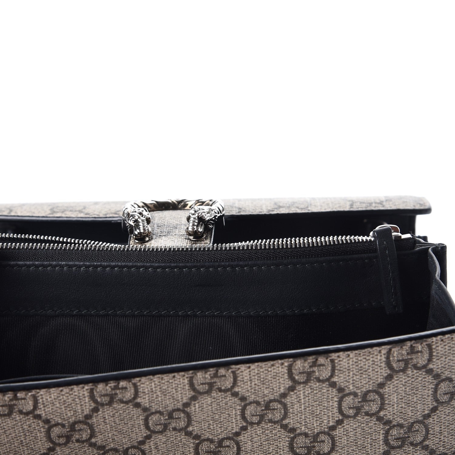 Gucci GG Supreme Monogram Mini Dionysus Chain Wallet Beige Black 9 of 10