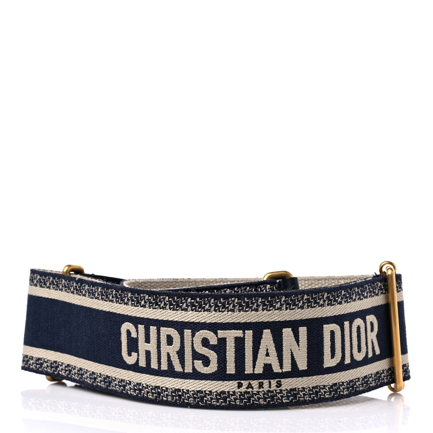 Canvas Embroidered Shoulder Strap Blue