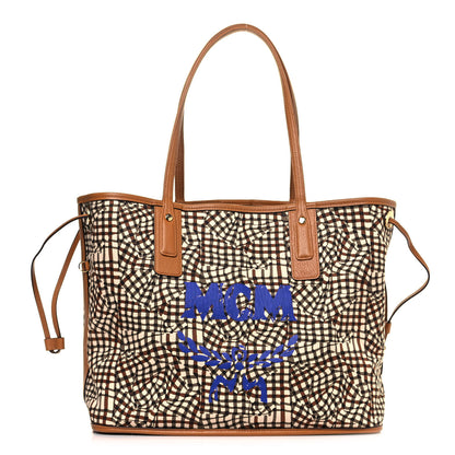 MCM Visetos Medium Liz Reversible Shopper Tote Cognac 8 of 12