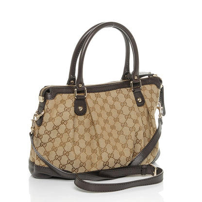 Gucci Monogram Medium Sukey Top Handle Dark Brown 3 of 7