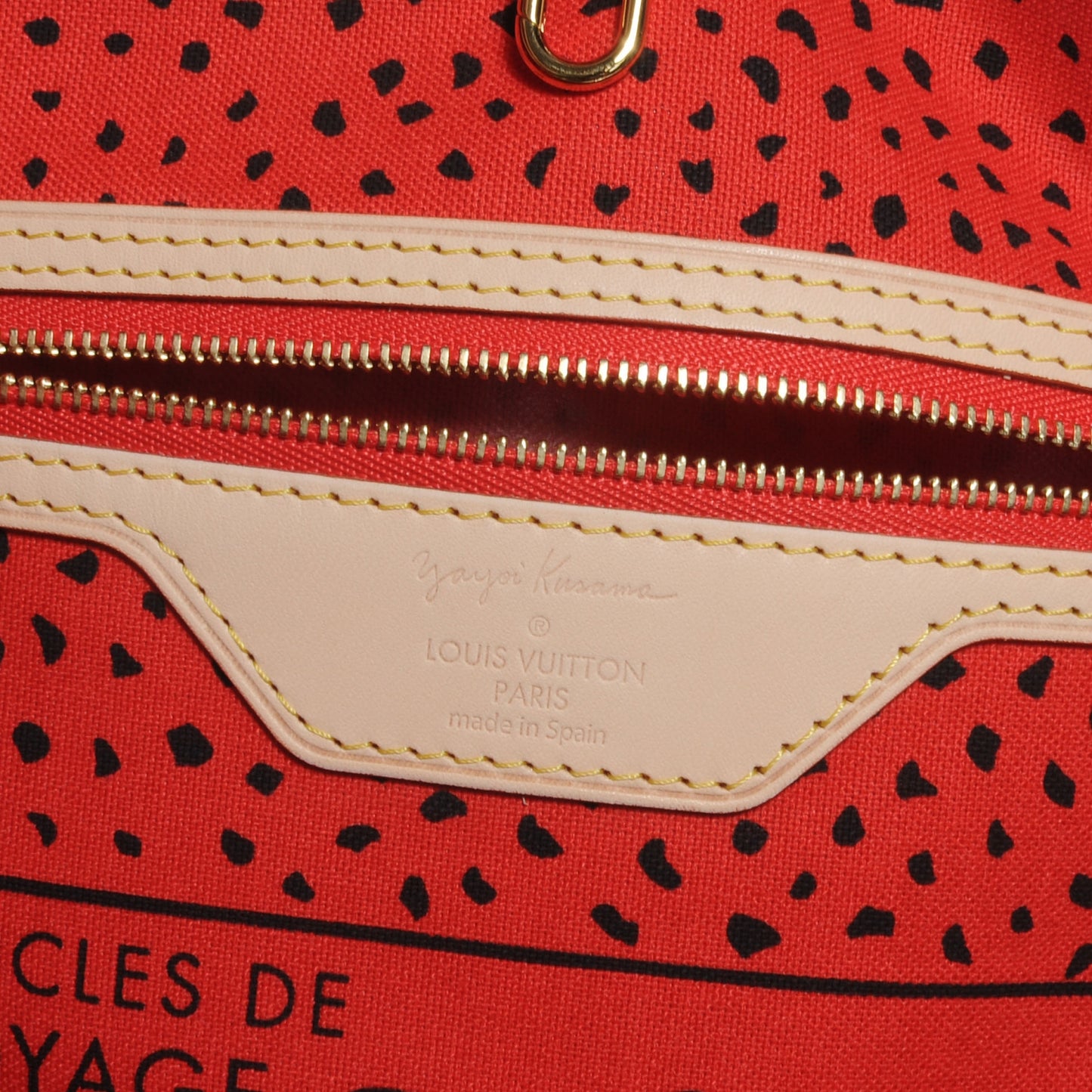 Monogram Kusama Waves Neverfull MM Red