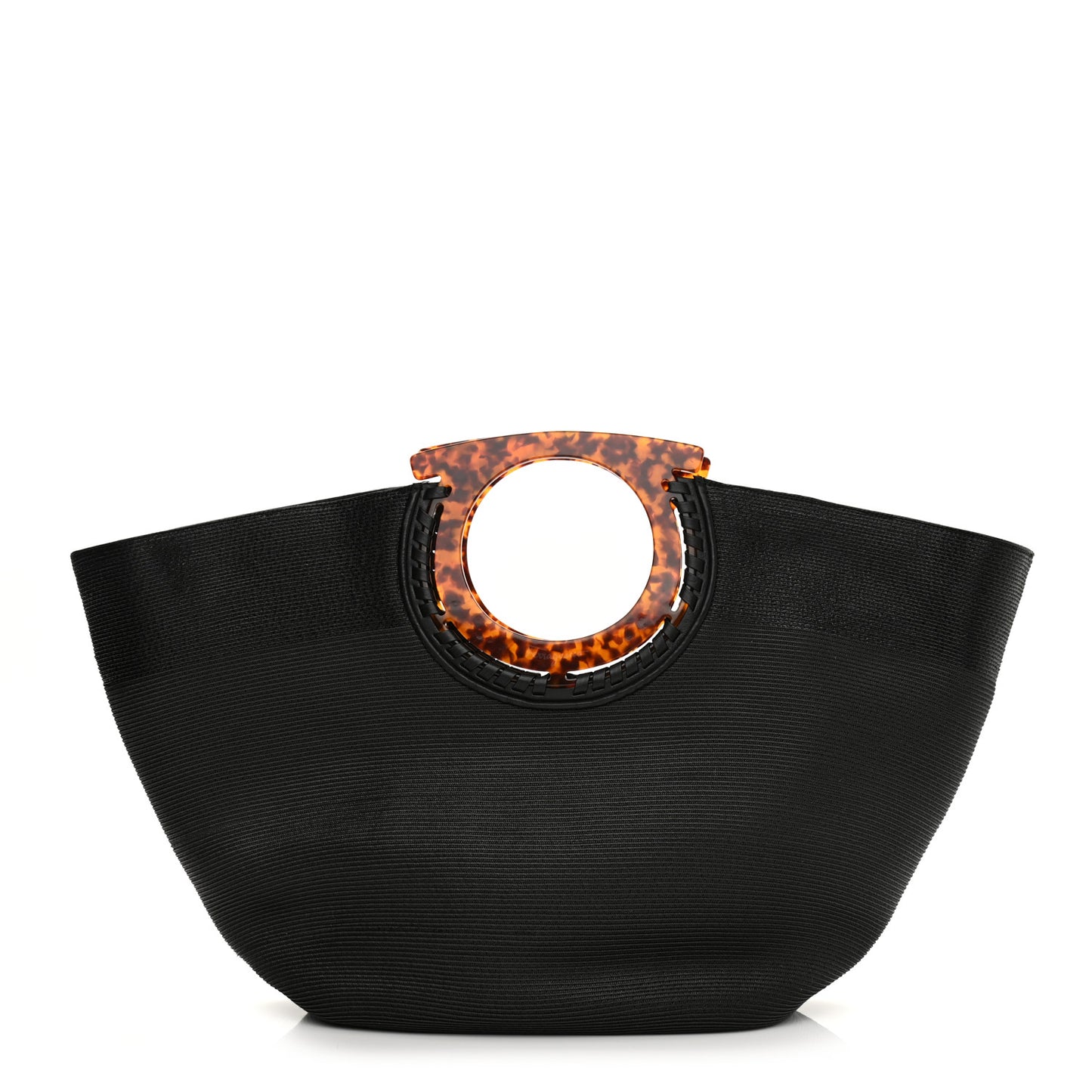 Straw Maia Gancini Rascello Tote Black