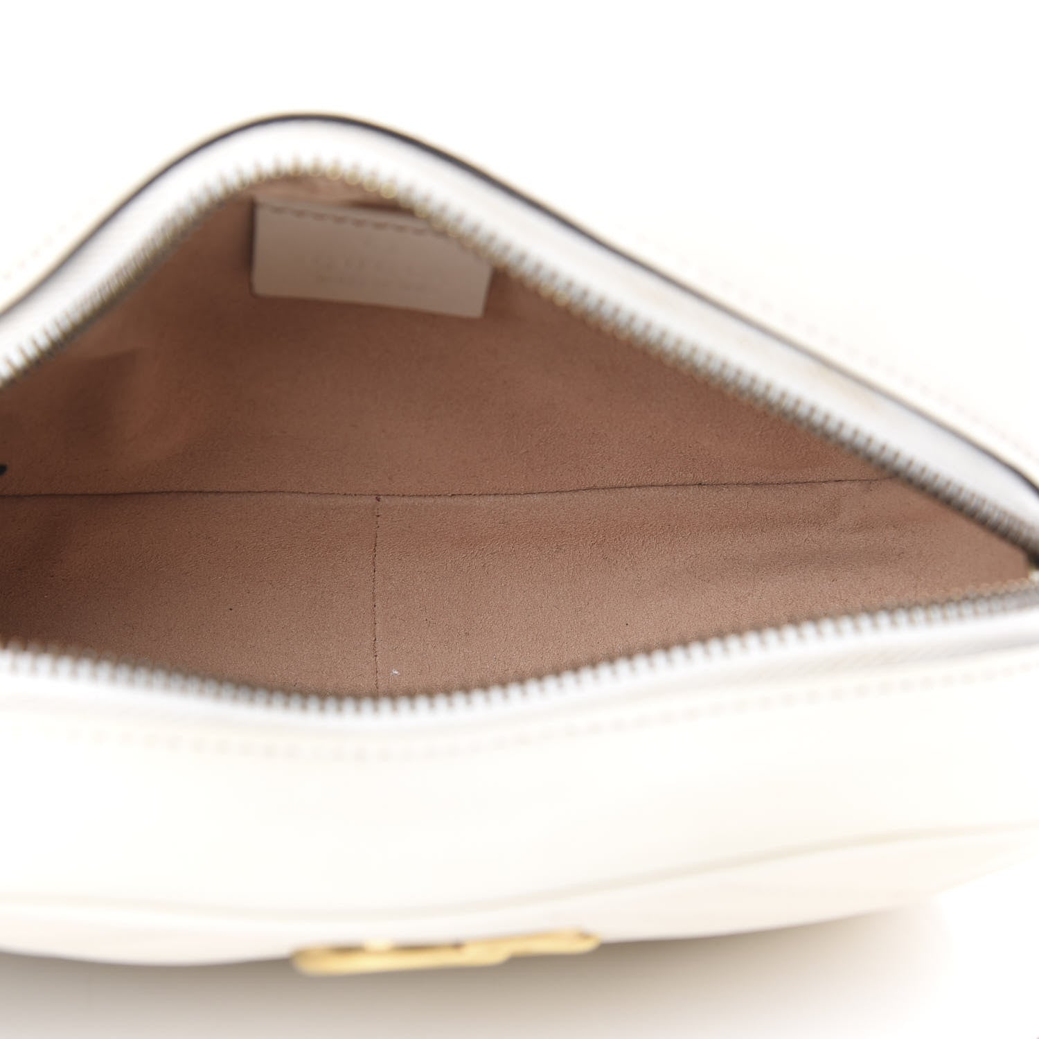 Gucci Calfskin Matelasse Mini GG Marmont Chain Shoulder Bag White 5 of 16