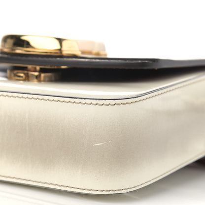 Chloe Shaded Glossy Calfskin Lizard Embossed Mini C Double Carry Grey 10 of 12