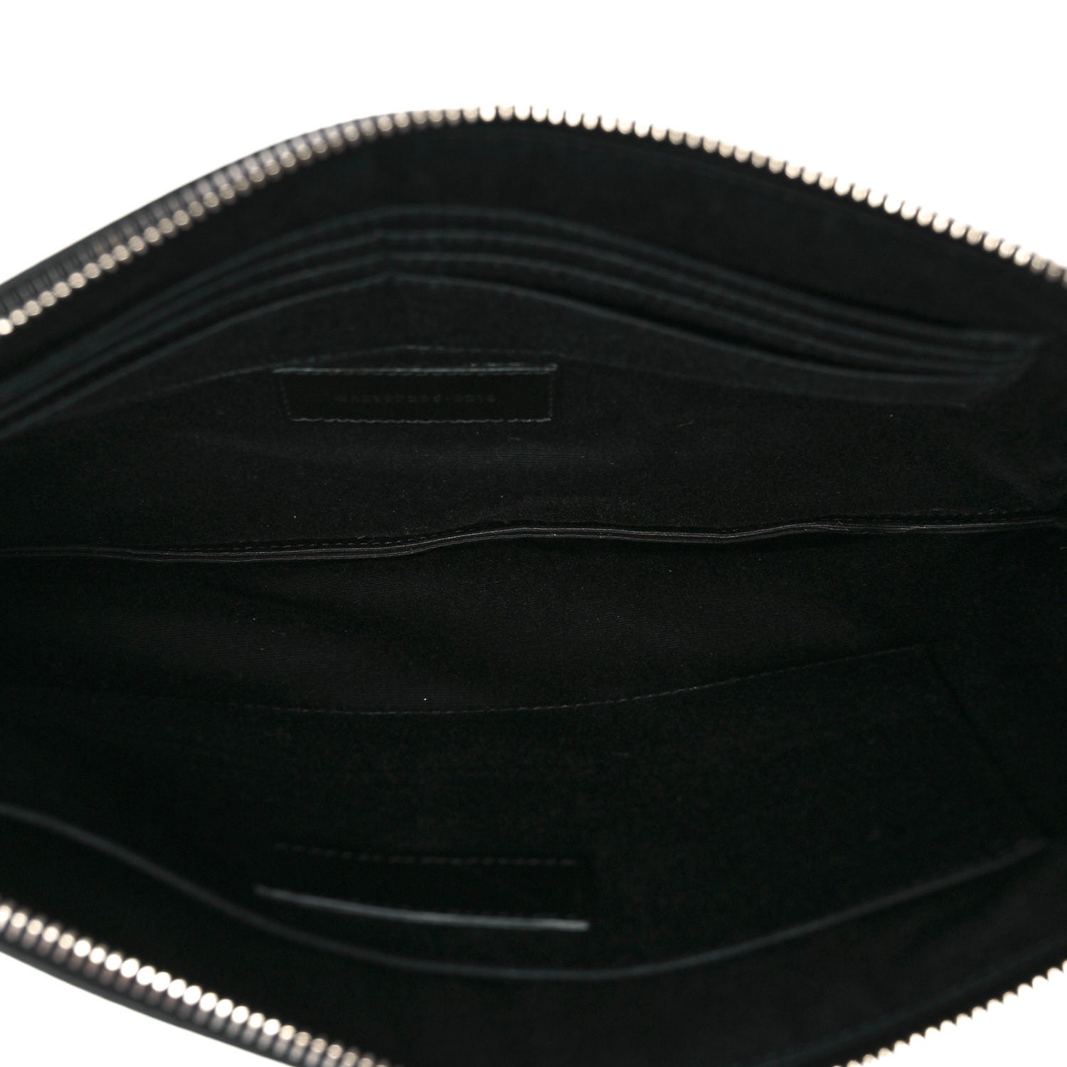 Saint Laurent Calfskin Studded Letters Zipped Clutch Black 6 of 11