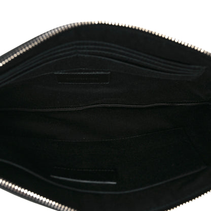 Saint Laurent Calfskin Studded Letters Zipped Clutch Black 6 of 11