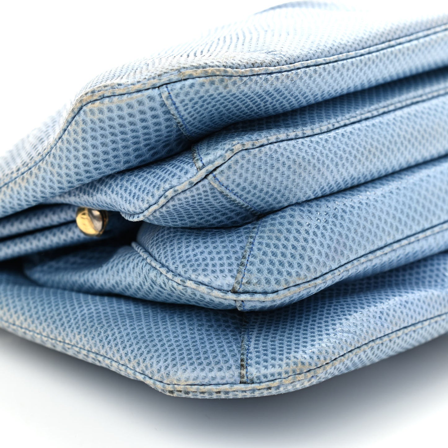 Lizard Crystal Evening Clutch Light Blue