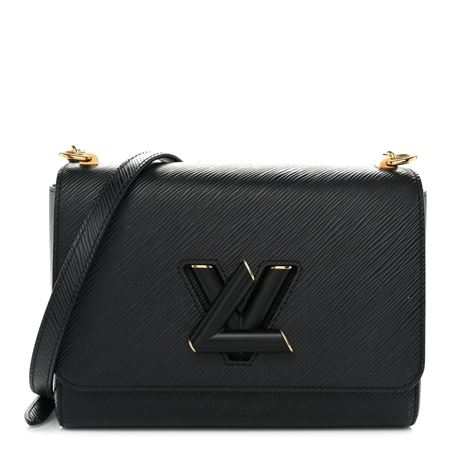Epi Twist Shoulder Bag MM Matte Black Gold
