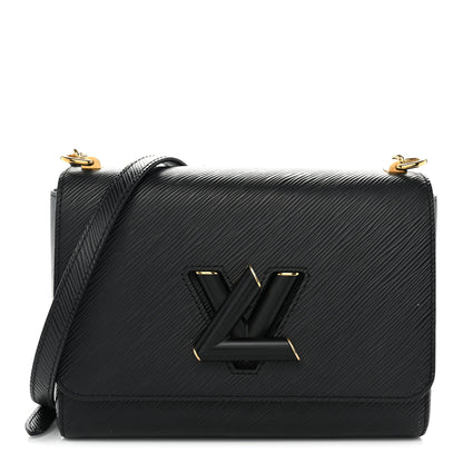 Louis Vuitton Epi Twist Shoulder Bag MM Matte Black Gold 1 of 11