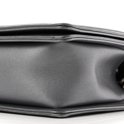 Chanel Metallic Lambskin Quilted New Medium Boy Flap Dark Silver 8 of 18