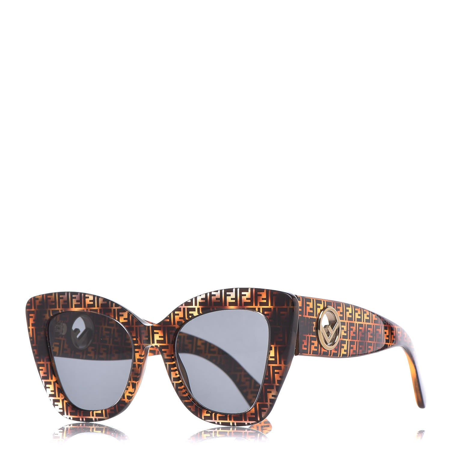Fendi Acetate F is Fendi FF Cat Eye Sunglasses FF 0360/G/S Havana 1 of 6