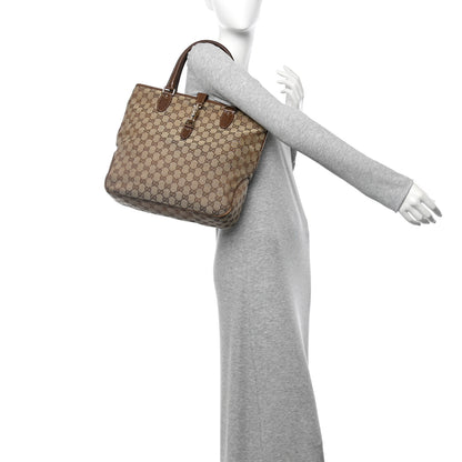 Gucci Monogram Piston Lock Tote Brown 2 of 11