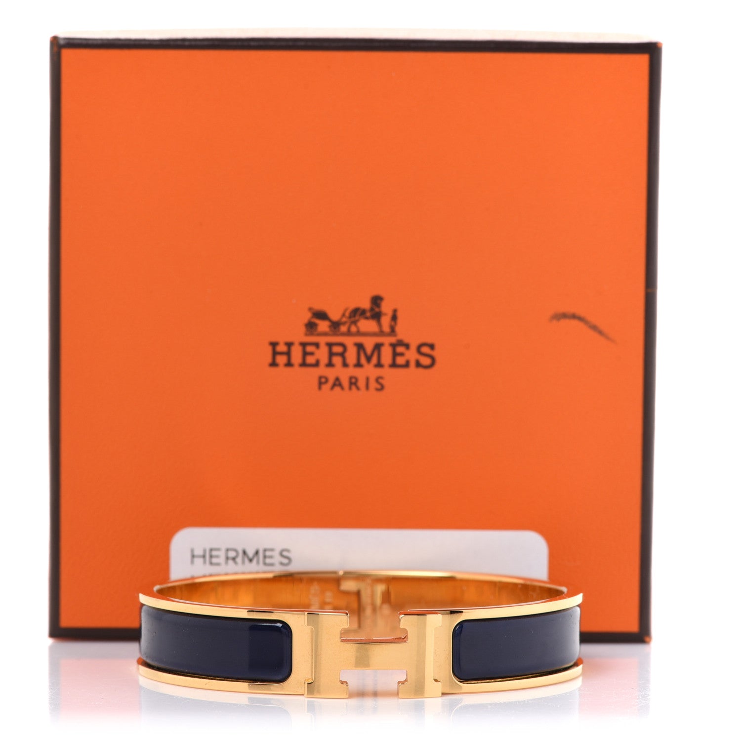 Hermes Enamel Narrow Clic Clac H Bracelet PM Indigo 6 of 6