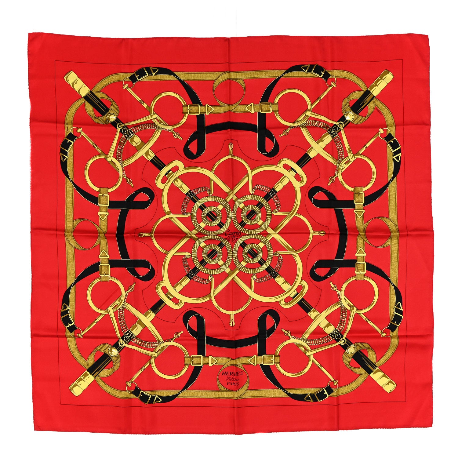 Hermes Silk Eperon D'Or Scarf 90 1 of 3