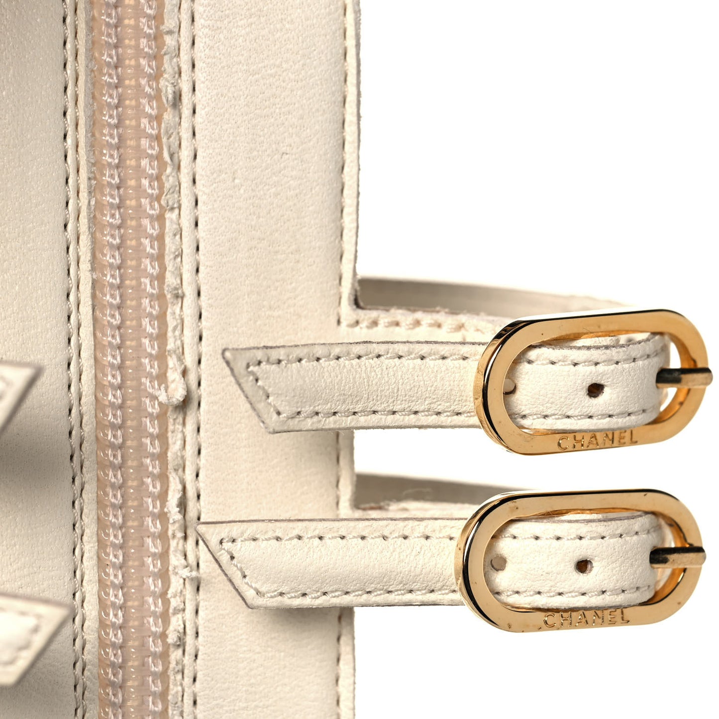 Lambskin Gladiator Wedge Strap Sandals 40 White