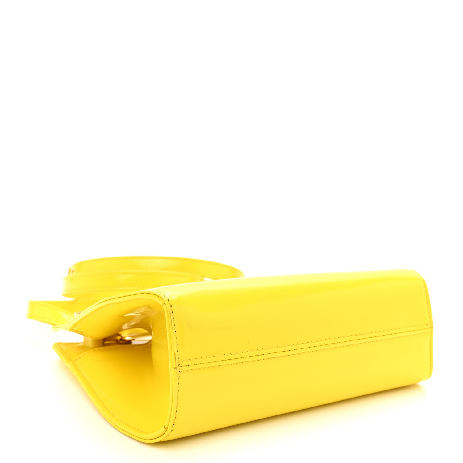 Salvatore Ferragamo Brushed Calfskin Mini Wanda Top Handle Bag Yellow 4 of 10
