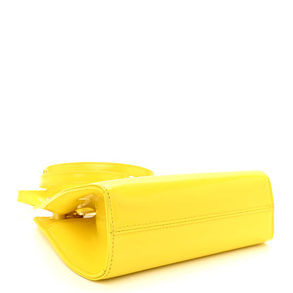 Salvatore Ferragamo Brushed Calfskin Mini Wanda Top Handle Bag Yellow 4 of 10