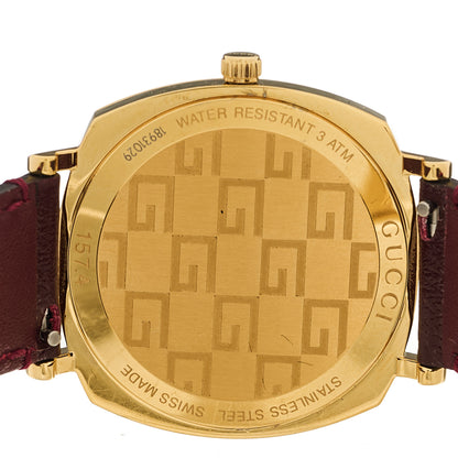 Gucci Stainless Steel Alligator 35mm Grip Quartz Watch Burgundy 4 of 5