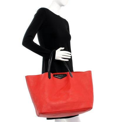 Givenchy Calfskin Large Antigona Tote Red Black 2 of 18