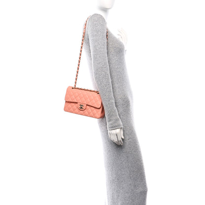 Chanel Lambskin Quilted Small Double Flap Light Orange 2 of 13