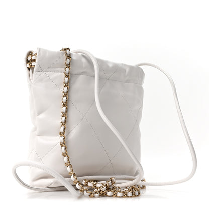 Chanel Shiny Calfskin Quilted Mini Chanel 22 White Black 2 of 9