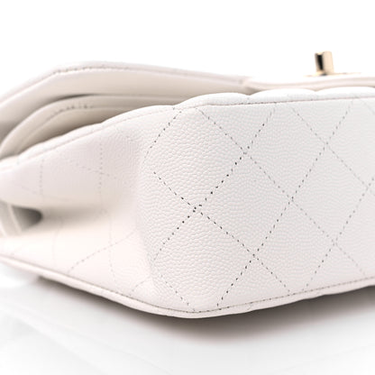 Chanel Caviar Quilted Small Double Flap White 8 of 10