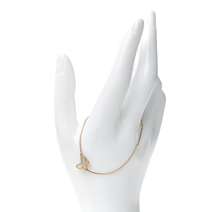 Van Cleef & Arpels 18K Yellow Gold Mother of Pearl Sweet Alhambra Butterfly Bracelet 2 of 6