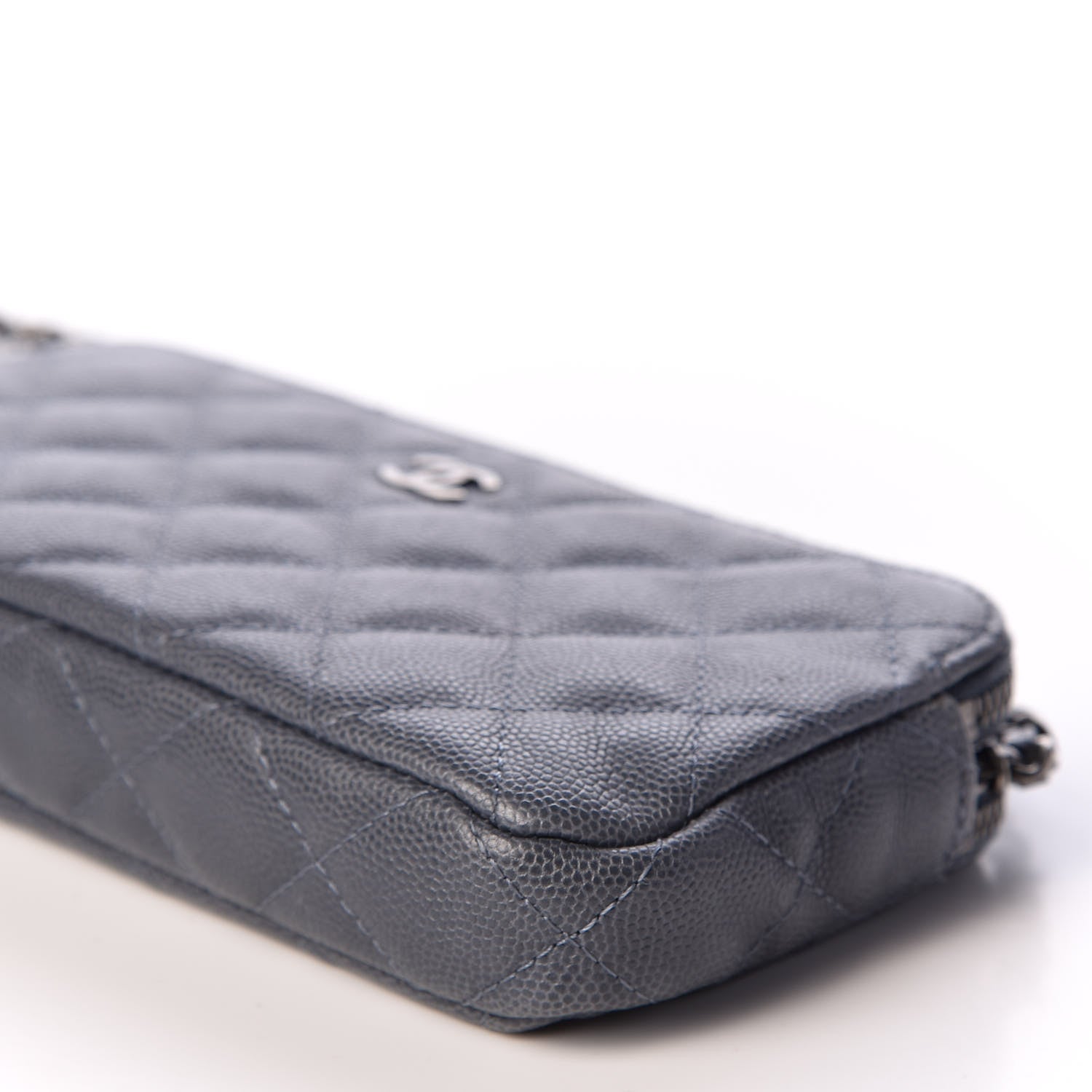 Chanel Caviar Quilted Small Clutch With Chain Grey 9 of 11