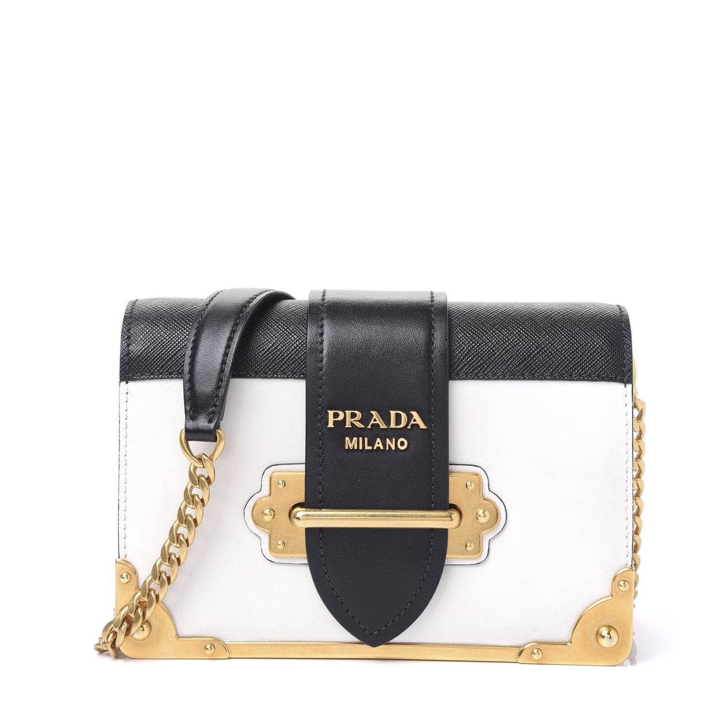 City Calf Saffiano Cahier Bag Talco Black