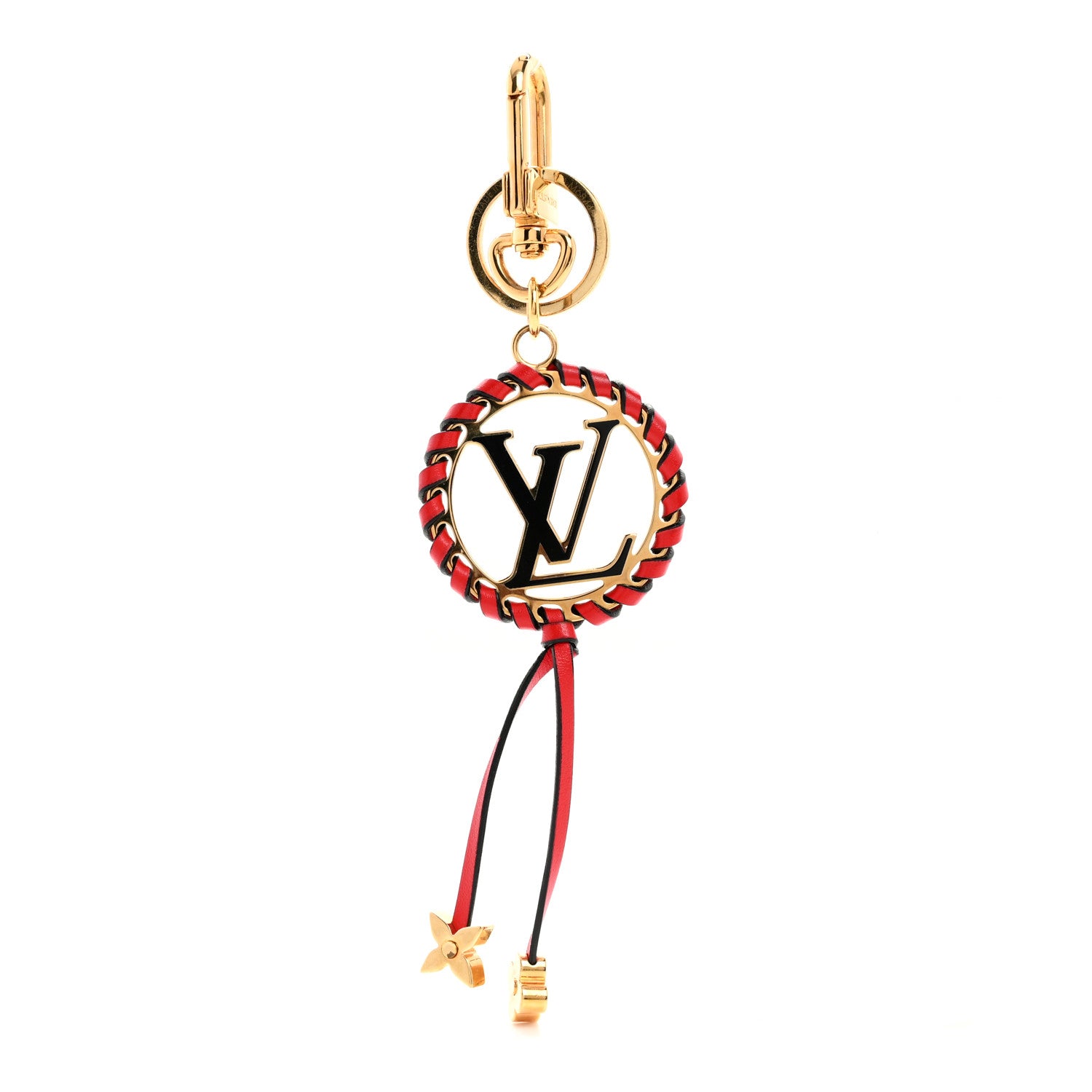 Louis Vuitton Metal Lambskin Enamel Very Bag Charm Key Holder Red 1 of 3
