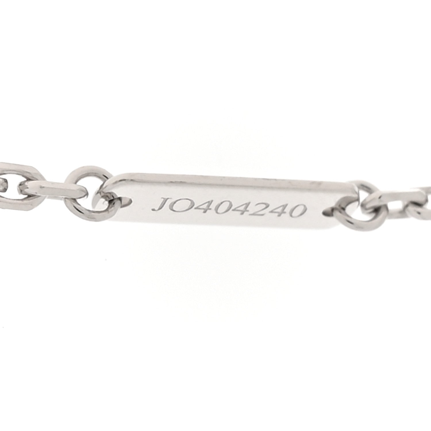 Van Cleef & Arpels 18K White Gold Trace Chain Necklace 50cm 5 of 7
