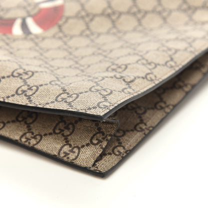 Gucci Soft GG Supreme Monogram Kingsnake Vertical Tote Black 9 of 11