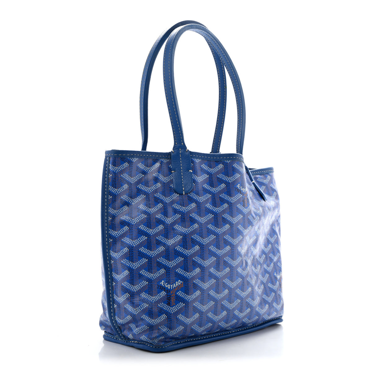 Goyardine Reversible Mini Anjou Sky Blue