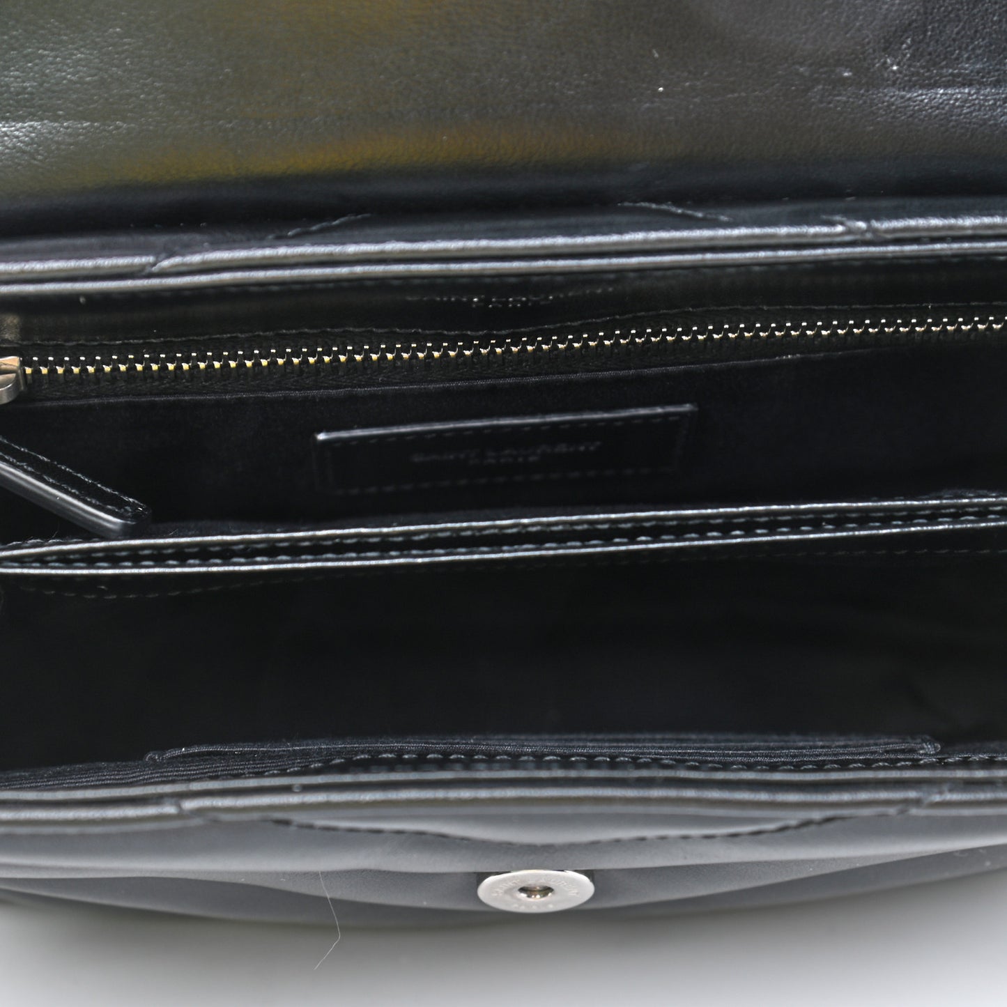 Calfskin Y Quilted Monogram Toy Loulou Crossbody Bag Black