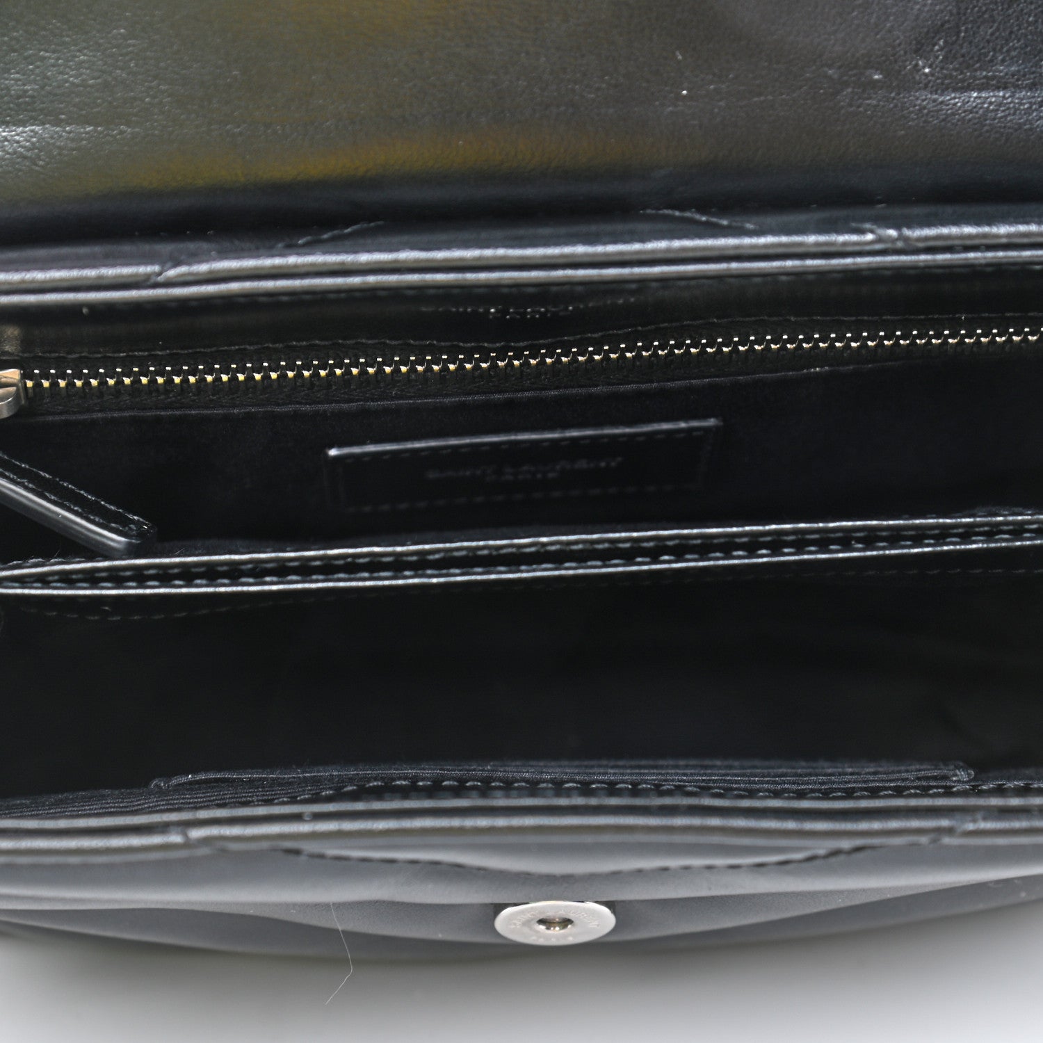Saint Laurent Calfskin Y Quilted Monogram Toy Loulou Crossbody Bag Black 4 of 4