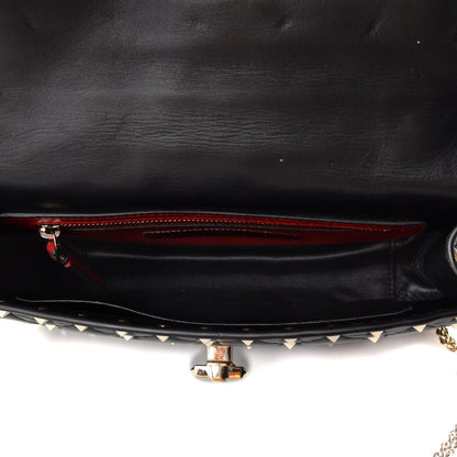 Valentino Garavani Lambskin Medium Rockstud Spike Shoulder Bag Black 3 of 12