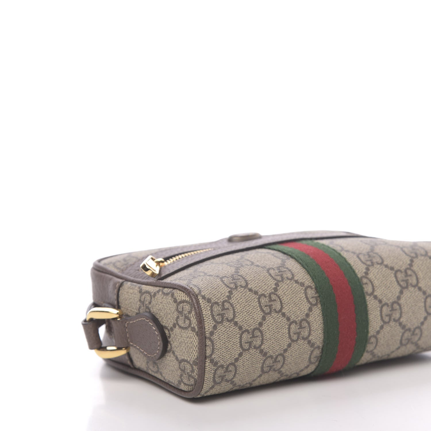 Gucci GG Supreme Monogram Web Mini Ophidia Shoulder Bag Brown 8 of 10