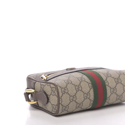Gucci GG Supreme Monogram Web Mini Ophidia Shoulder Bag Brown 8 of 10