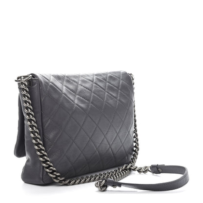 Chanel Calfskin Quilted Couture Messenger Grey 2 of 12