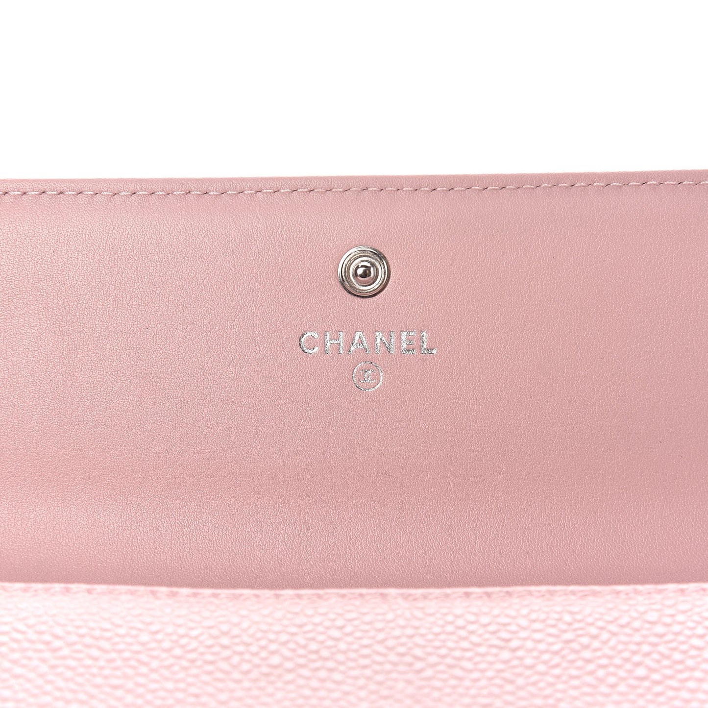 Caviar Timeless CC Large Gusset Flap Wallet Rose Pale