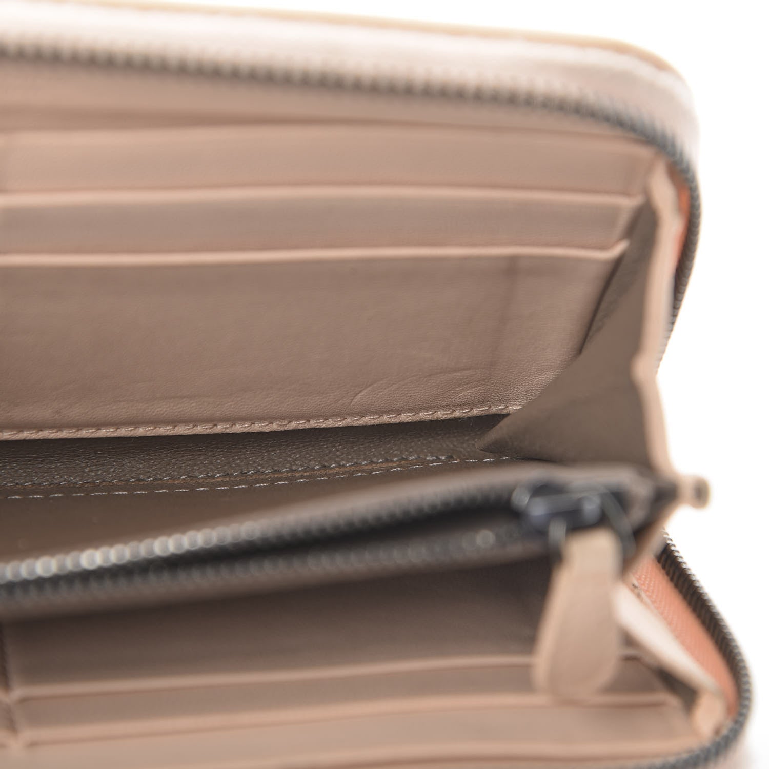 Bottega Veneta Nappa Intrecciato Zip Around Wallet Mink 10 of 13