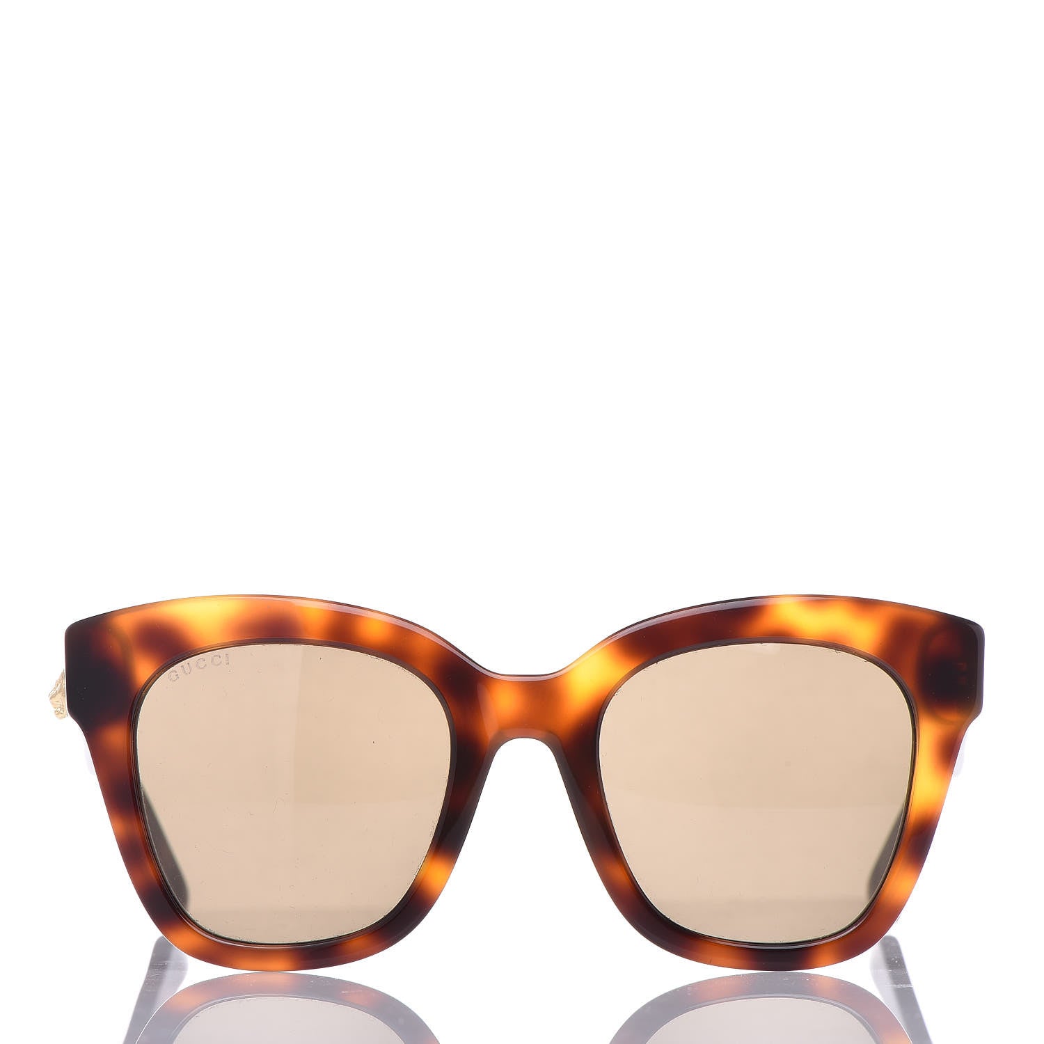 Gucci Acetate Square Frame Sunglasses GG0029S Tortoise 2 of 6