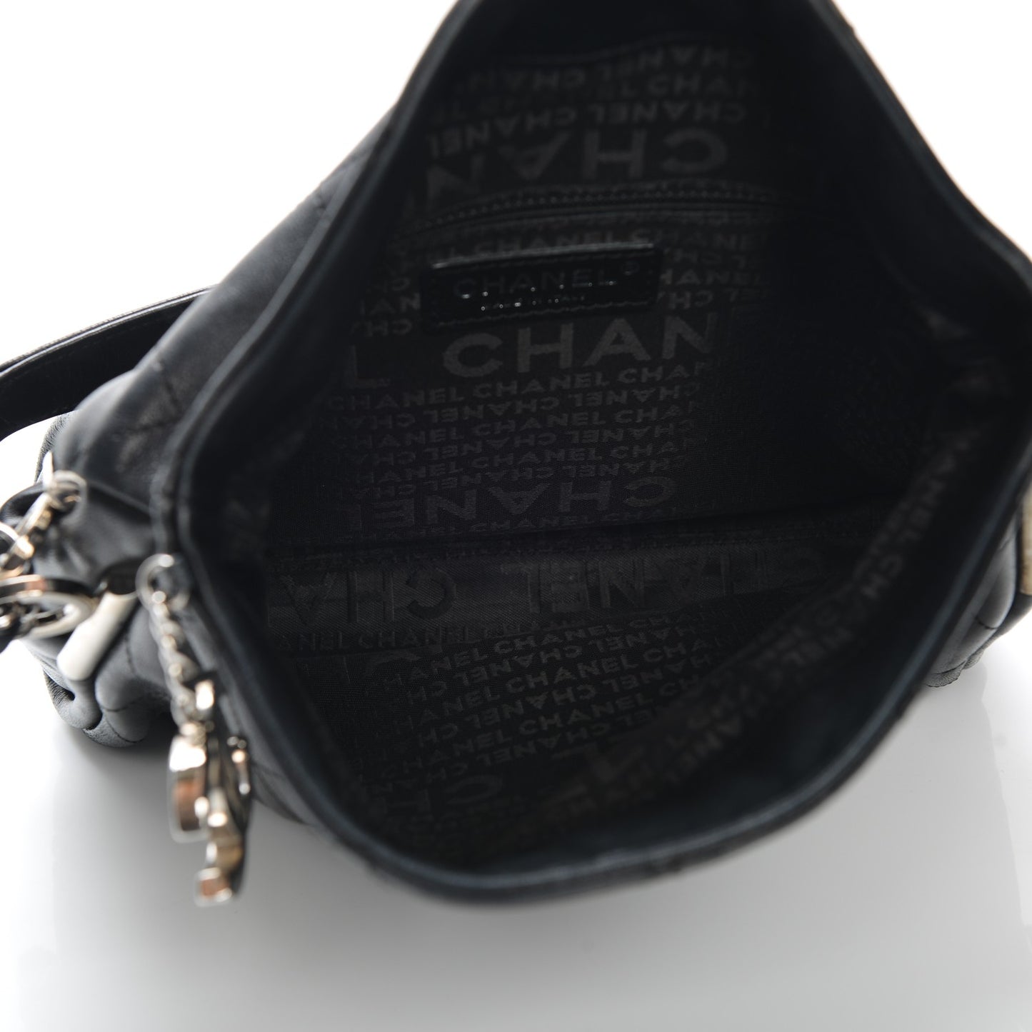 Lambskin Stitched Small Ultimate Soft Tote Black