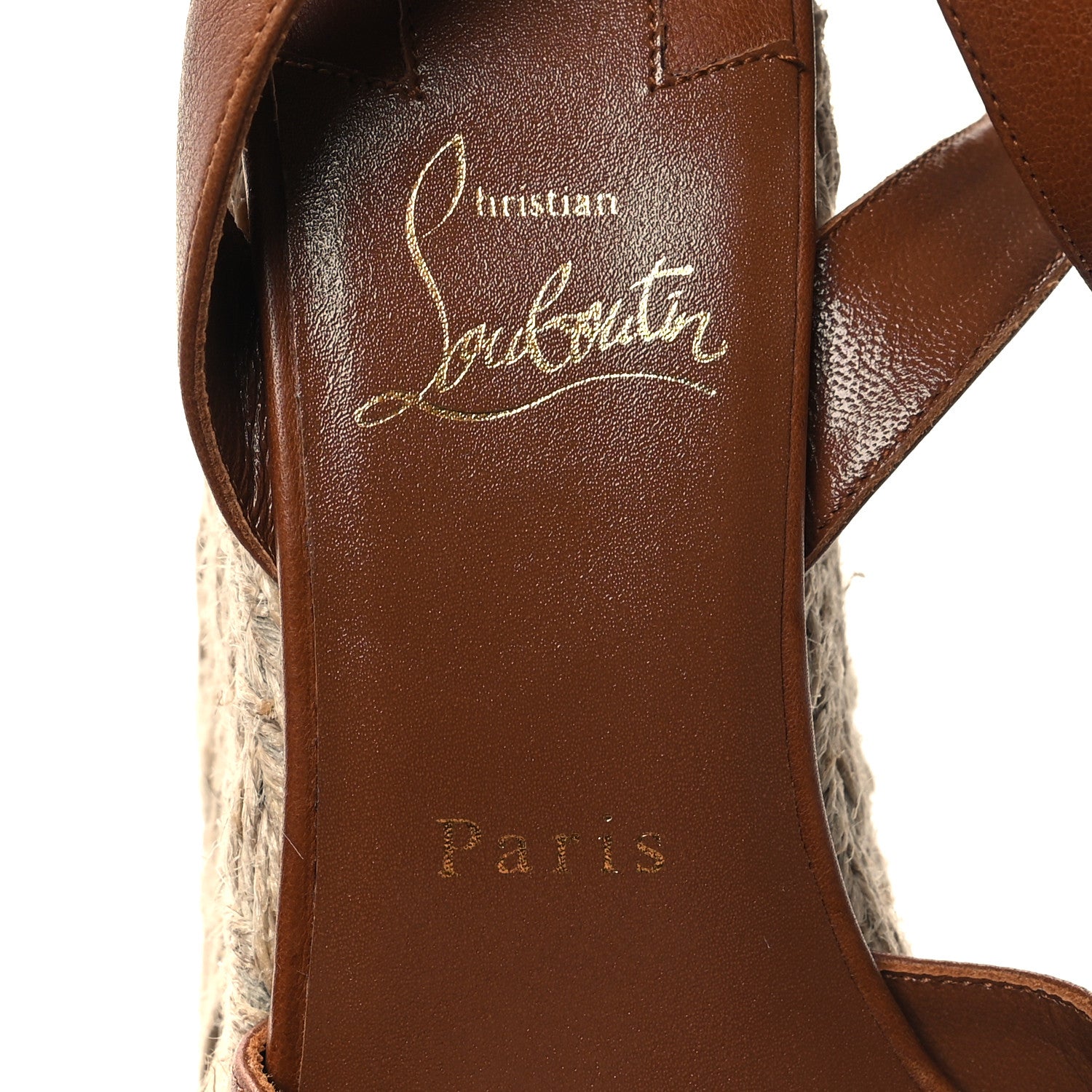 Christian Louboutin Goatskin Super Mariza 130 Espadrille Sandals 38 Black 7 of 7