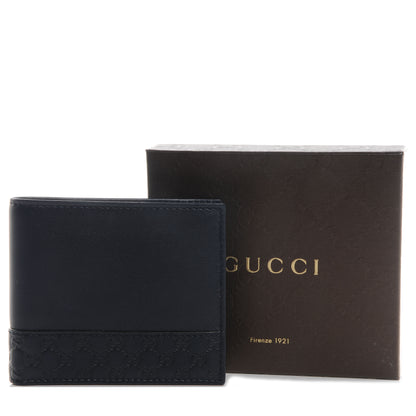 Gucci Microguccissima Trim Bi-Fold Wallet Blue 5 of 8