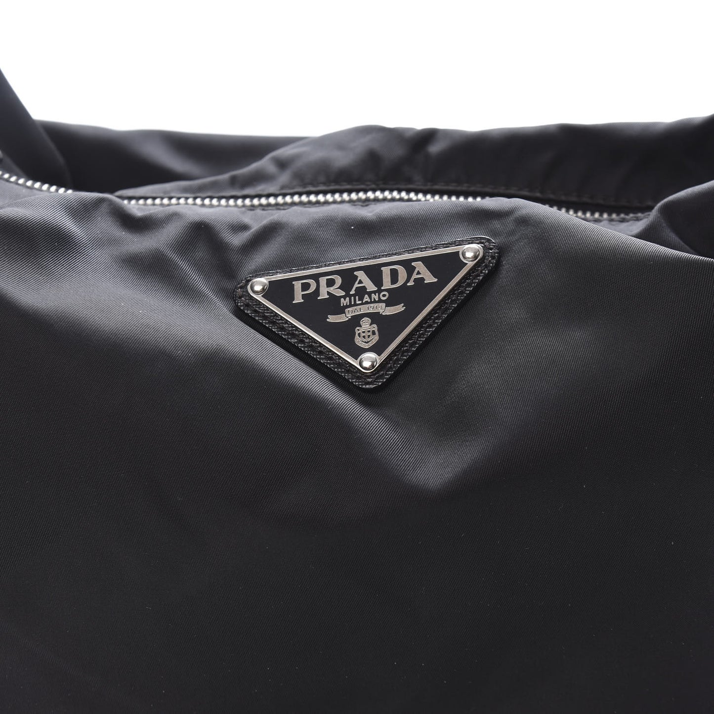 Tessuto Nylon Saffiano Hobo Black